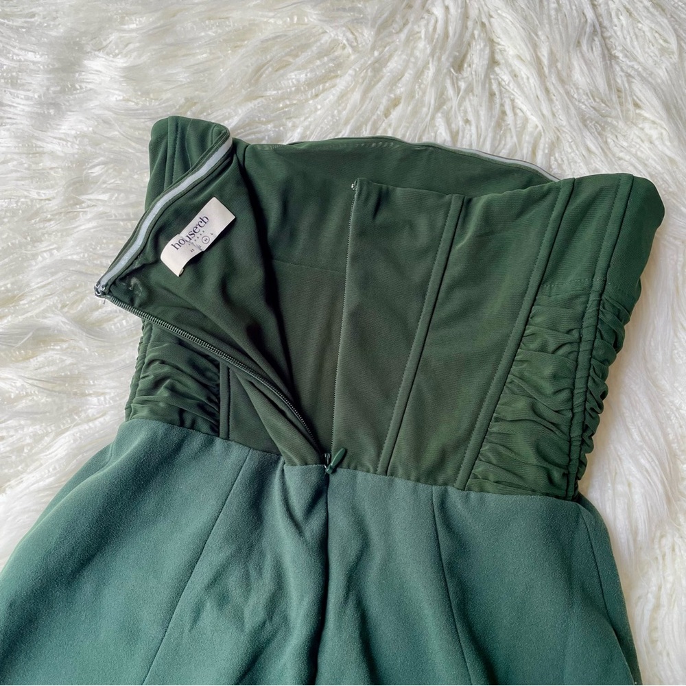 House of CB Fionula Dark Green Strapless Dress - Picture 4 of 9